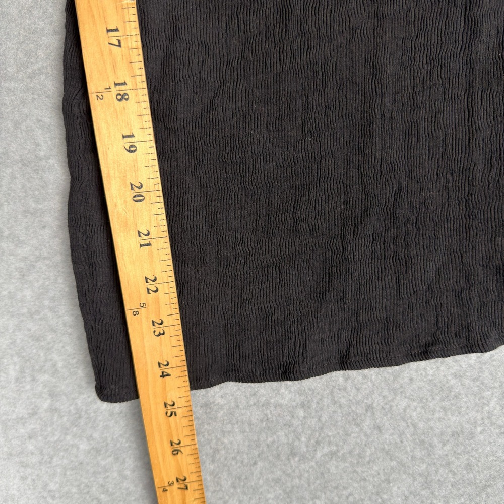 Capulet Black Ribbed One Shoulder Mini Dress XS Cotton Blend Bodycon LBD Sleek - Picture 4 of 10